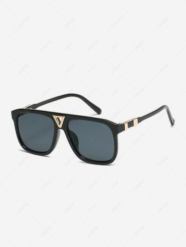 Metal Design Solid Color Lens Sunglasses - Zaful - Modalova