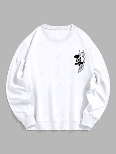 Sweat-shirt D'Halloween Imprim Rose Crne Flamme Xxl - Zaful FR - Modalova