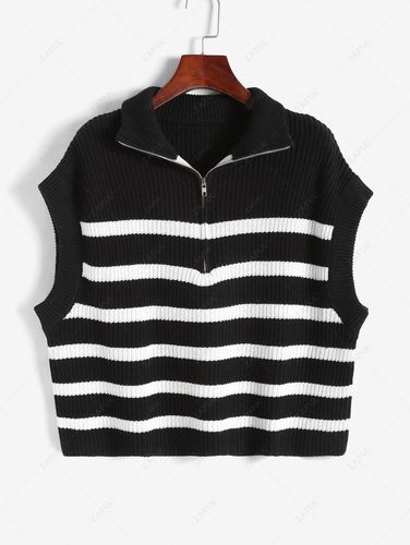 Pull Gilet Ray Goutte Epaule Demi-Zip S - Zaful FR - Modalova