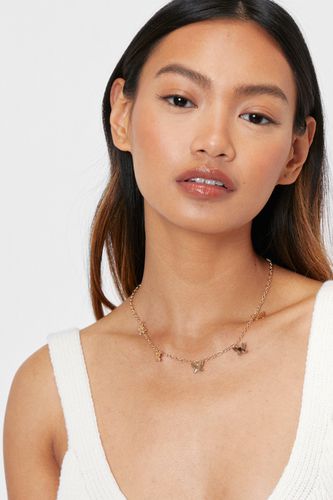 Collier Chaîne À Breloques Papillons - One Size - Nasty Gal - Modalova