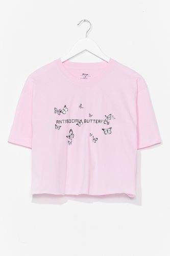 T-Shirt À Impressions Antisocial Butterfly - - S - Nasty Gal - Modalova