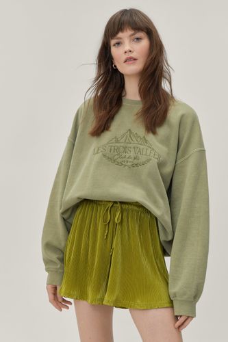 Short Plisse À Taille Haute Et À Cordon Avec Fermeture Éclair - 38 - Nasty Gal - Modalova