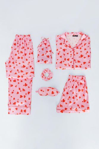 Ensemble Satiné Imprimé Léopard Avec Pyjama Et Accessoires - 34 - Nasty Gal - Modalova