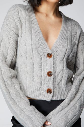 Cardigan Boutonné En Maille Torsadée - M - Nasty Gal - Modalova