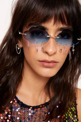 Lunettes De Soleil Nuage Et Éclair - One Size - Nasty Gal - Modalova