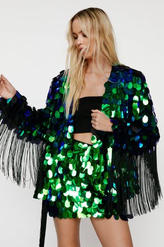 Blazer À Franges Et Sequins Prémium - 34 - Nasty Gal - Modalova