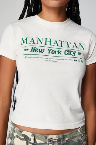 T-Shirt Rétréci À Imprimé Manhattan - - L - Nasty Gal - Modalova