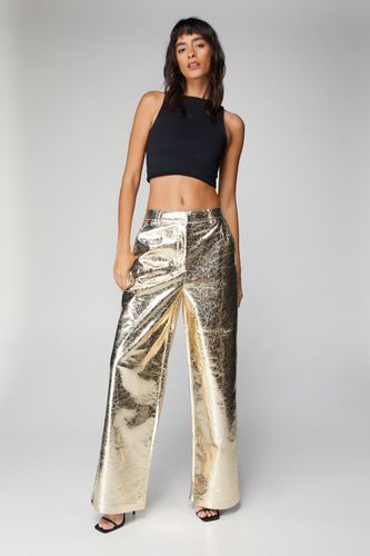 Pantalon Large À Imprimé Métallisé - 36 - Nasty Gal - Modalova