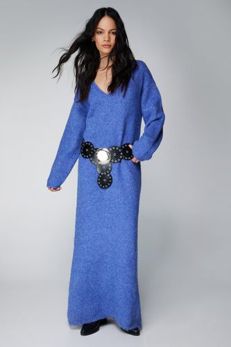 Dressing Gown Longue Oversize En Maille Brossée - - L - Nasty Gal - Modalova