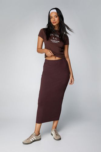 Jupe Mi-Longue Basique En Jersey - S - Nasty Gal - Modalova