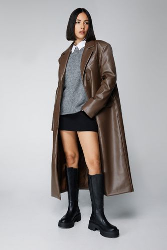 Manteau Long En Simili - 32 - Nasty Gal - Modalova