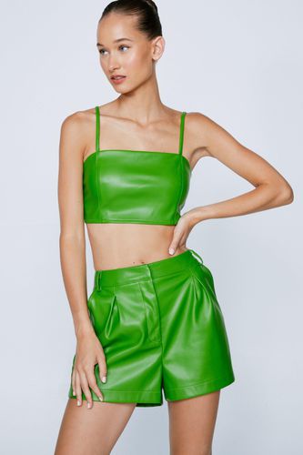 Mini Short En Simili - Vert - 36 - Nasty Gal - Modalova