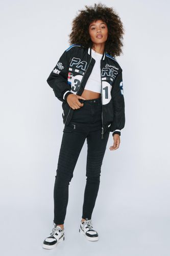 Jean Biker Skinny Zippé - 42 - Nasty Gal - Modalova