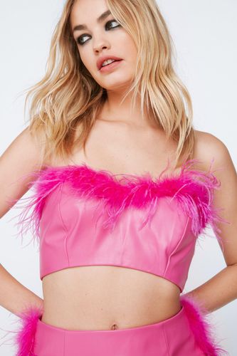 Top Bandeau En Simili À Plumes - 34 - Nasty Gal - Modalova