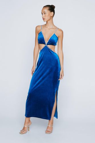 Dressing Gown Mi-Longue À Découpes Et Strass - - 40 - Nasty Gal - Modalova