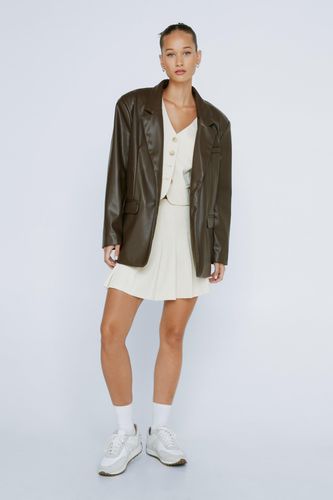 Petite - Blazer Oversize En Simili - 32 - Nasty Gal - Modalova