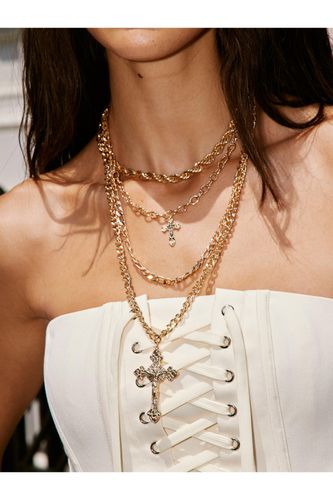 Cross Layered Necklace - One Size - Nasty Gal - Modalova