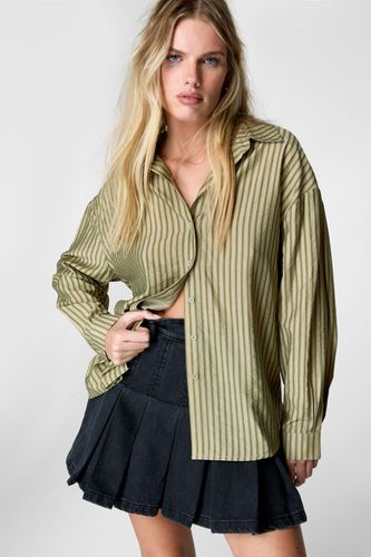 Stripe Oversized Shirt - Vert - 32 - Nasty Gal - Modalova