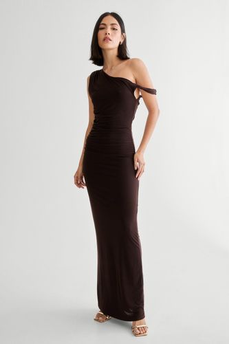 Slinky Off Shoulder Maxi Dress - L - Nasty Gal - Modalova