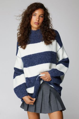 Pull Oversize À Rayures - Bleu - S - Nasty Gal - Modalova