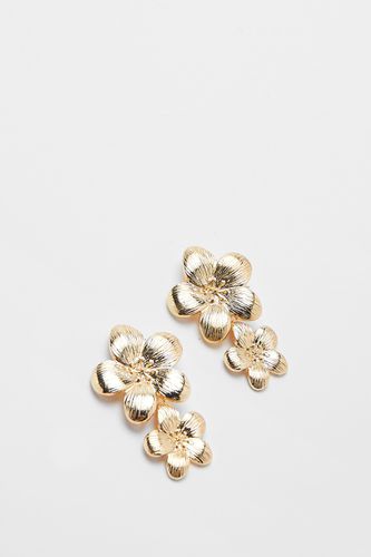 Statement Double Flower Drop Earrings - - One Size - Nasty Gal - Modalova