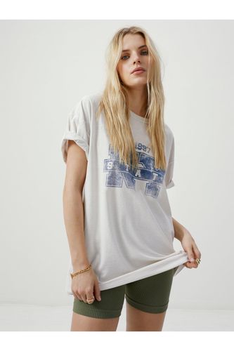 Front And Back Graphic Washed T-Shirt - - L - Nasty Gal - Modalova