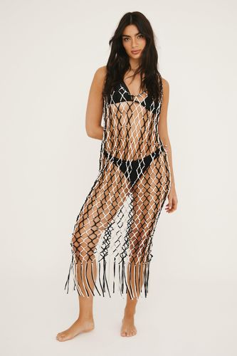 Knot Macrame Tassel Beach Dress - - S - Nasty Gal - Modalova