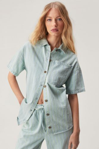 Twill Stripe Resort Shirt - - 32 - Nasty Gal - Modalova