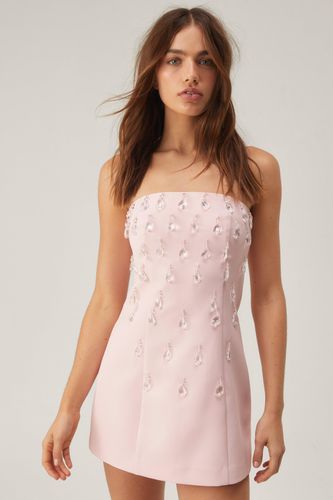 Premium Teardrop Embellished Bandeau Mini Dress - 34 - Nasty Gal - Modalova