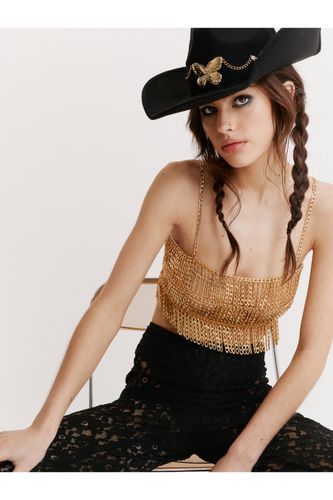 Fringe Chain Crop Top - M/L - Nasty Gal - Modalova