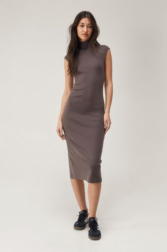 High Neck Knitted Sleeveless Midi Dress - S - Nasty Gal - Modalova