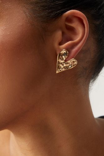 Hammered Heart Earrings - - One Size - Nasty Gal - Modalova