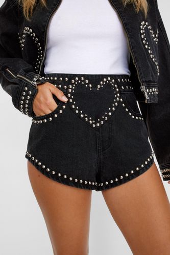 Heart Studded Hotpant Short - 32 - Nasty Gal - Modalova