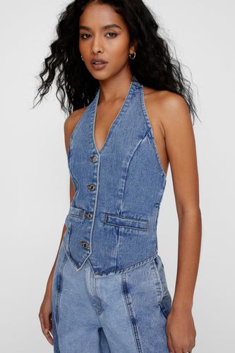 Denim Backless Waistcoat - 44 - Nasty Gal - Modalova