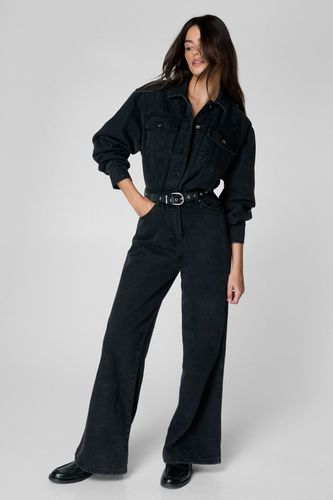 The Denim Boilersuit - Noir - 32 - Nasty Gal - Modalova