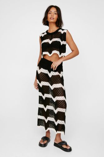 Stripe Knitted Maxi Skirt Co-Ord Set - - S/M - Nasty Gal - Modalova