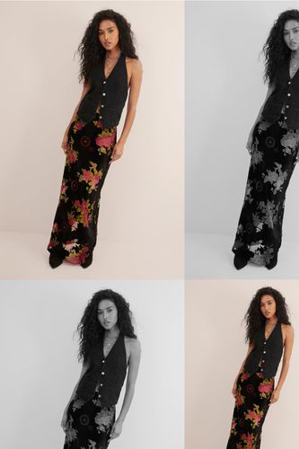 Floral Devore Maxi Skirt - 32 - Nasty Gal - Modalova