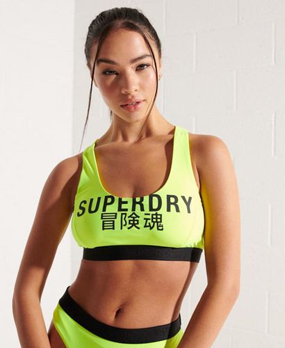 Damen Kurzes Bikinioberteil mit Logo - Größe: 38 - Superdry - Modalova