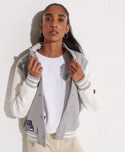 Veste en Laine Style Baseball Universitaire Taille: 42 - Superdry - Modalova