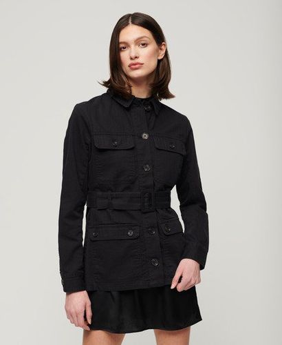 Damen Safari-Jacke aus Baumwolle mit Gürtel - Größe: 42 - Superdry - Modalova
