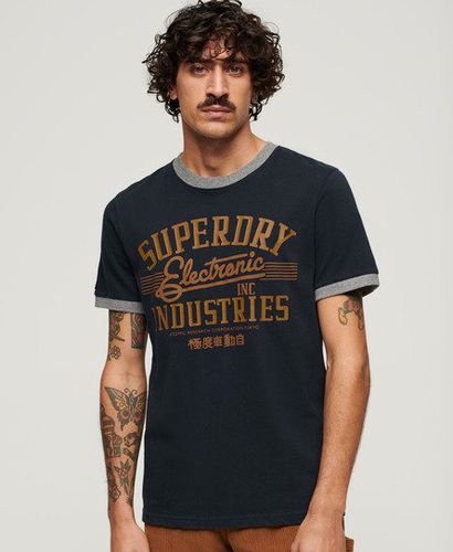 Men's Ringer Workwear T-Shirt mit Grafik - Größe: L - Superdry - Modalova