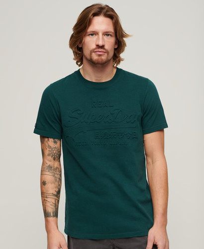 Herren T-Shirt mit Geprägtem Vintage Logo - Größe: L - Superdry - Modalova