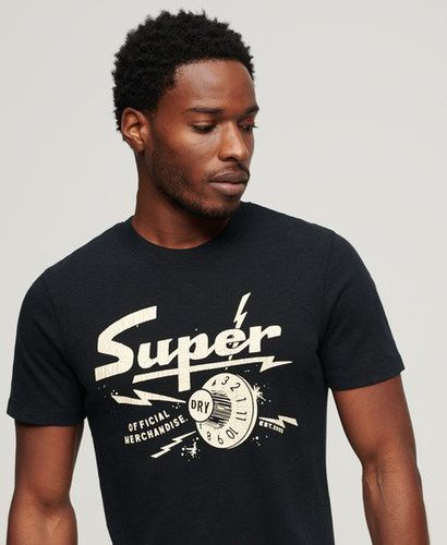Herren T-Shirt mit Rocker-Grafik im Retro-Look, Größe: M - Superdry - Modalova