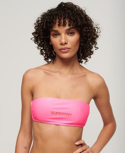 Damen Bandeau-Bikinioberteil mit Logo - Größe: 38 - Superdry - Modalova