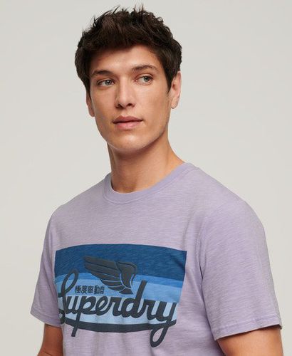 Herren Gestreiftes Cali T-Shirt mit Logo - Größe: XL - Superdry - Modalova