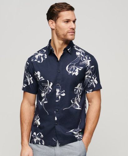 Men's Herren und Kurzärmeliges Hawaiihemd Bedruckt, Größe: M - Größe: M - Superdry - Modalova