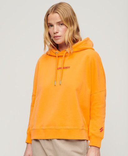 Damen Kastiges Sportswear Hoodie Mit Logo Bestickt, Größe: 40 - Superdry - Modalova