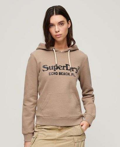 Damen Venue Hoodie mit Logo in Metallic-Optik - Größe: 36 - Superdry - Modalova