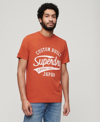 Herren Copper Label T-Shirt Mit Schriftzug, , Größe: XXL - Superdry - Modalova