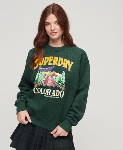 Women's Travel Souvenir Sweatshirt mit Rundhalsausschnitt und Grafik - Größe: 38 - Superdry - Modalova
